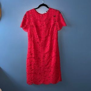 Ralph Lauren red lace dress 10